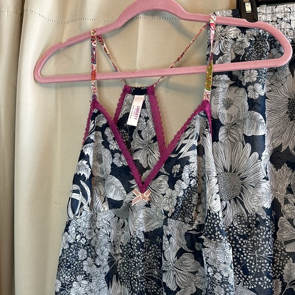 Liberty LA for Target Sheer Spring Floral Blue Pink Tank Top Shorts Pajama Set - Picture 2 of 6